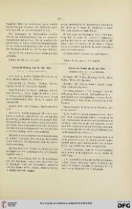 Vorstands-Sitzung vom 28. Mai 1903 / Séance du Comité du 28 mai 1903
