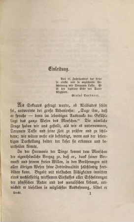 Torquato Tasso und italienisches Leben im 16. Jahrhundert