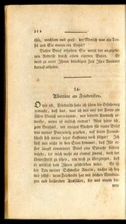 34. Albertine an Friederiken.