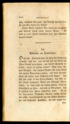 34. Albertine an Friederiken.