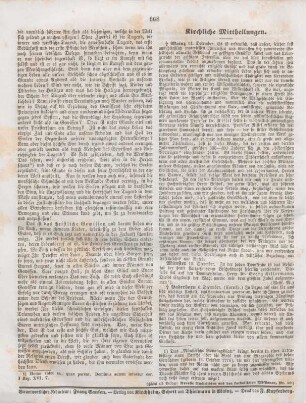 668 Kirchliche Mittheilungen