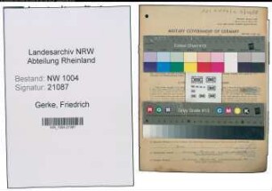 Entnazifizierung Friedrich Gerke , geb. 16.09.1911 (Kaufm.Angestellter)