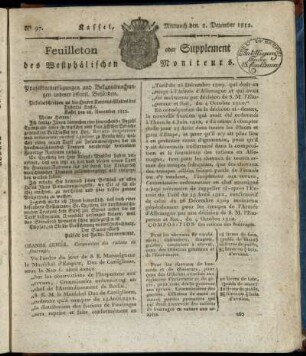 No. 97, Mittwoch den 2. Dezember 1812