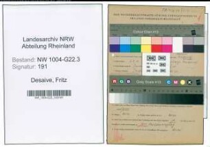 Entnazifizierung Fritz Desaive , geb. 06.03.1913 (Gelderheber)