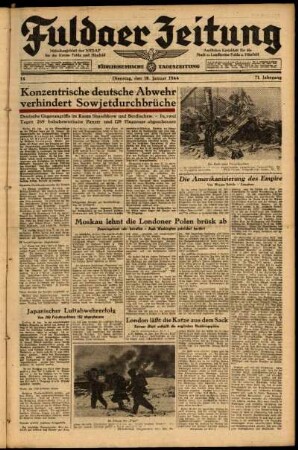Ausgabe vom Dienstag, den 18. Januar 1944.