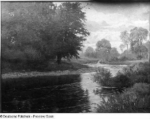 Flußlandschaft : Flußlandschaft. Öl; 1903