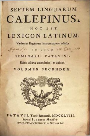 Dictionarium VII linguarum. 2. Ma - Z