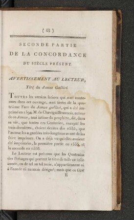 [Seconde Partie De La Concordance ... ]