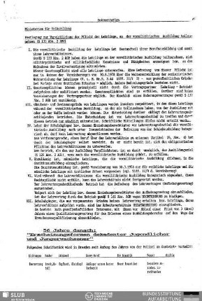 Festlegung zur Verwirklichung der Pflicht der Lehrlinge, an der vormilitärischen Ausbildung teilzunehmen
