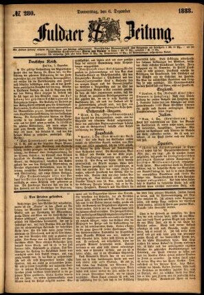 Ausgabe vom Donnerstag, den 06. Dezember 1883.