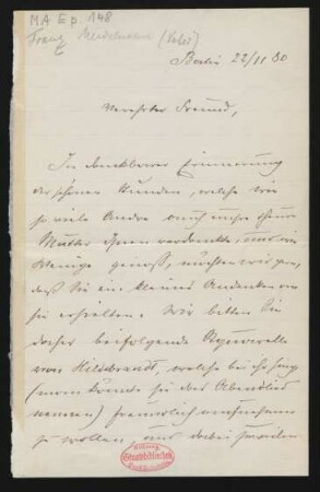 Brief an Joseph Joachim : 22.11.1880