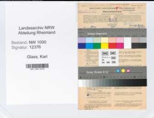 Entnazifizierung Karl Glass, geb. 27.10.1891 (Kaufm.Angest.)
