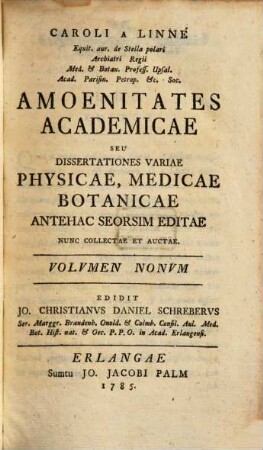 Amoenitates academicae, 9
