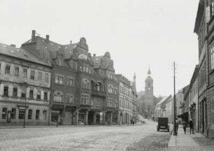 Bergmann's Hof : Ansicht mit Bergmann's Hof (1909) gegen Stadtkirche St. Nicolaus