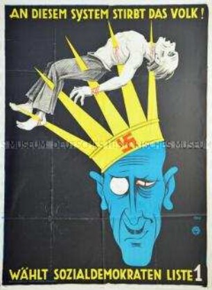 Wahlplakat der Sozialdemokraten zur Reichstagswahl am 6. November 1932