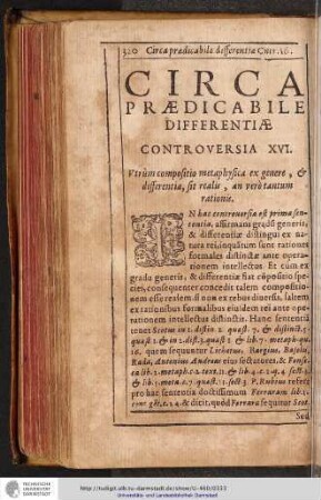 CIRCA PRAEDICABILE DIFFERENTIAE