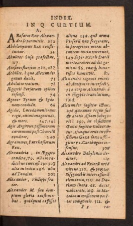 Index In Q. Curtium.
