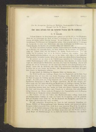 Über einen seltenen Fall von isolierter Fraktur des Os capitatum.