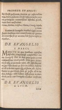 De Evangelio S. Marci.