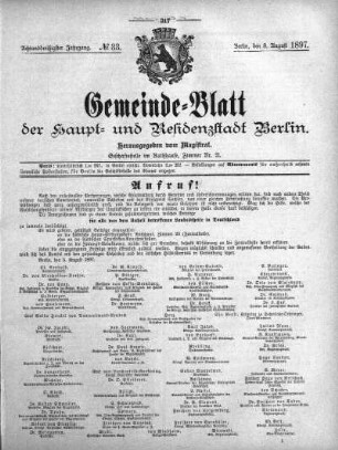1897,33: No. 33, 8. August 1897