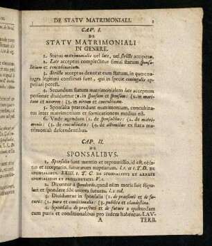 1-56, De Statu Matrimoniali