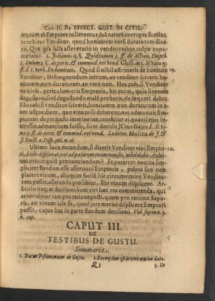 Caput III. De Testibus De Gustu.