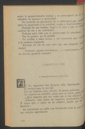 Capítulo VIII - Correspondencia perdida