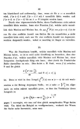 Betrachtung besonderer Fälle - § 13. Functionen, welche unendlich viele Maxima und Minima haben.