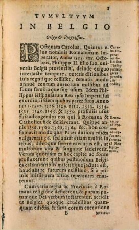 Origo et historia Belgicorum Tumultuum