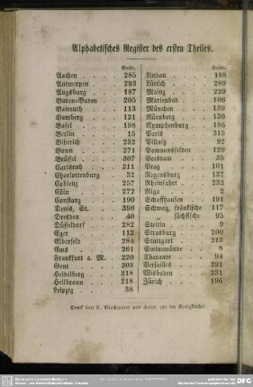 Alphabetisches Register des ersten Theiles