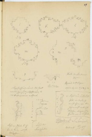 San Simpliciano, Mailand: Details (aus: Skizzen- und Fotoalbum 3)