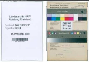 Entnazifizierung Willi Thomassen , geb. 25.08.1901 (Verwaltungsangestellter)