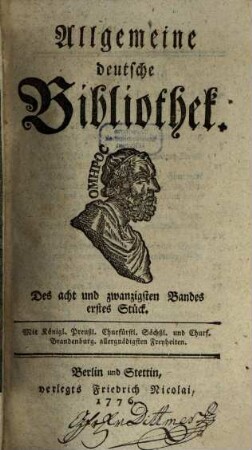 Allgemeine deutsche Bibliothek. 28. 1776