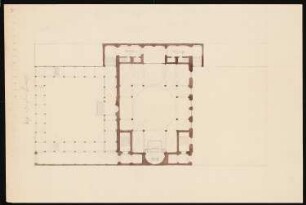 Neue Synagoge, Berlin Vorstudien: Grundriss