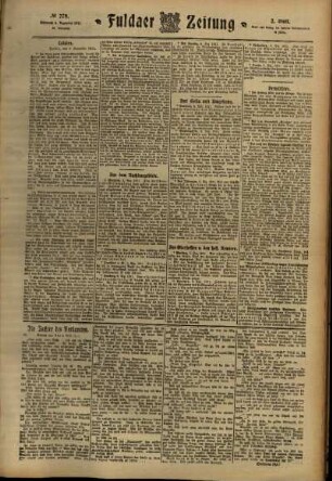 Zweite Ausgabe vom Mittwoch, den 06. Dezember 1911.