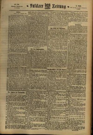 Zweite Ausgabe vom Mittwoch, den 06. Dezember 1911.