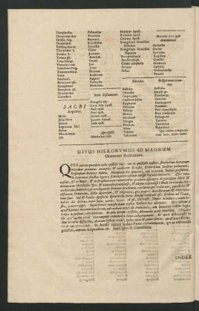Divus Hieronymus Ad Magnum Oratorem Romanum.