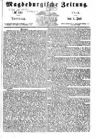 Magdeburgische Zeitung : Anhalter Anzeiger. 1864,7/9