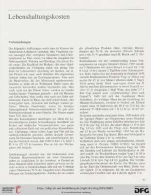 Lebenshaltungskosten
