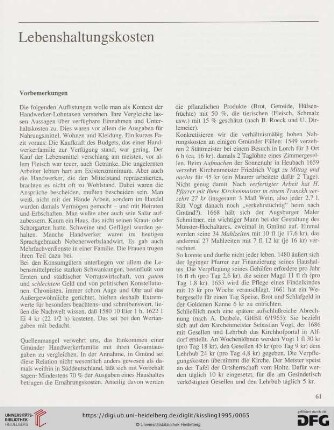 Lebenshaltungskosten