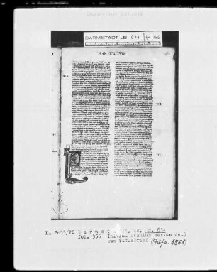 Biblia sacra mit einem altlateinischen Judith-Text — Initialen P(aulus servus dei), Folio 356recto