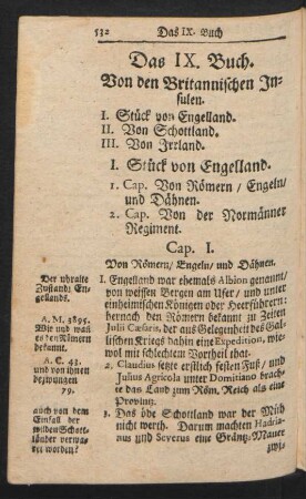 Das IX. Buch. Von den Britannischen Insulen.