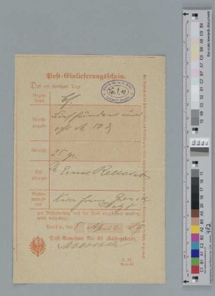 Post-Einlieferungsschein
