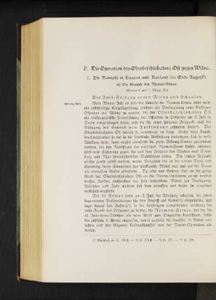 a) Die Kämpfe der Njemen=Armee.