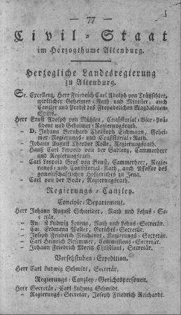 Civil-Staat im Herzogthume Altenburg
