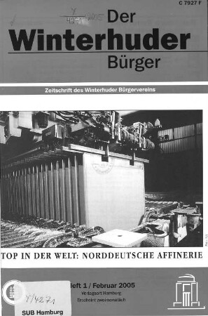 Heft 1 / Februar 2005 : Zeitschrift des Winterhuder Bürgervereins