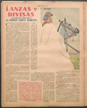 Lanzas y divisas : Un relato histórico de Germán García Hamilton