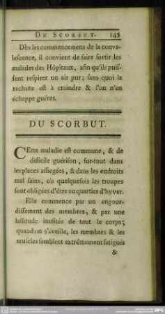 Du Scorbut