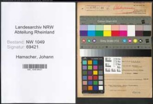 Entnazifizierung Johann Hamacher , geb. 13.04.1895 (Gastwirt)