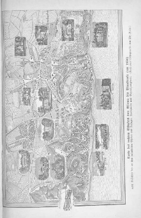 Karte des Elbufers von Altona bis Blankenese (um 1850)